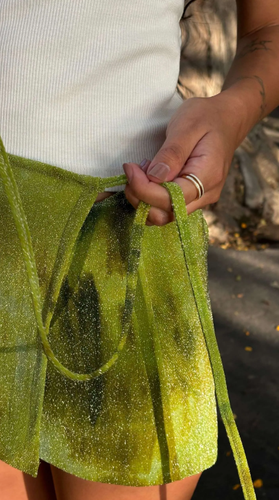 SHORT + FALDA ENVOLVENTE VERDE