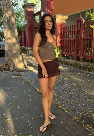 SHORT + FALDA ENVOLVENTE CHOCOLATE