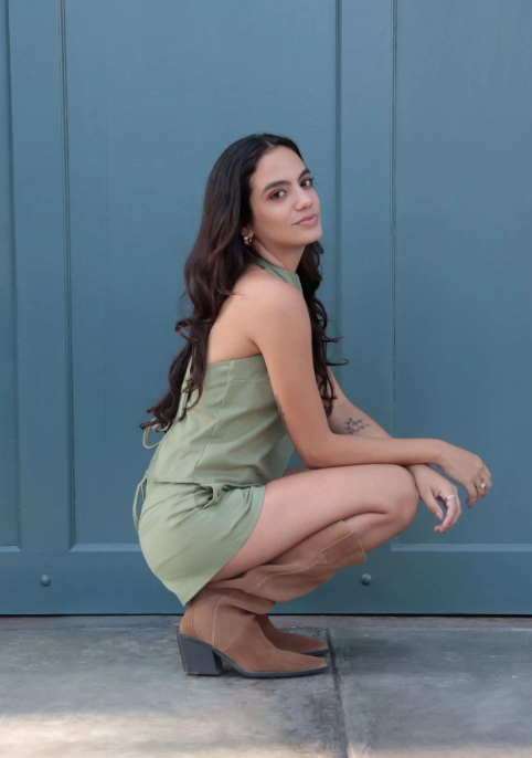 SET SHORT + TOP HALTER VERDE