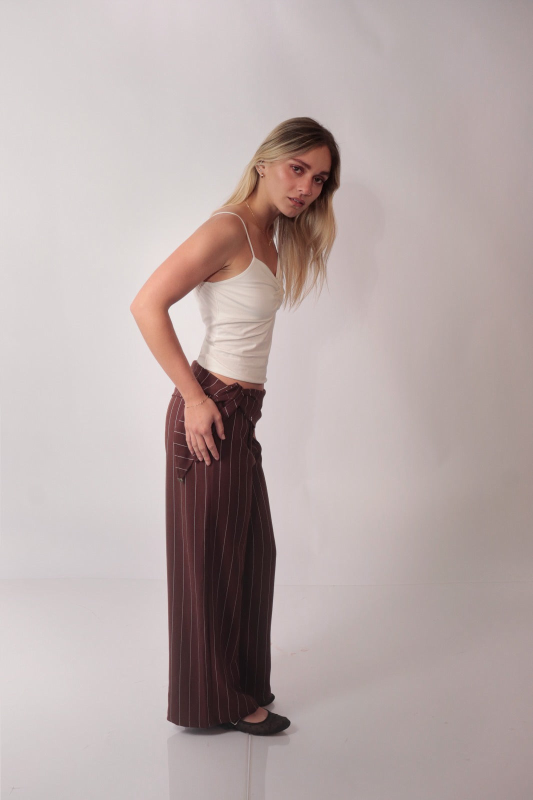 PANTALÓN + PAÑOLETA A RAYAS